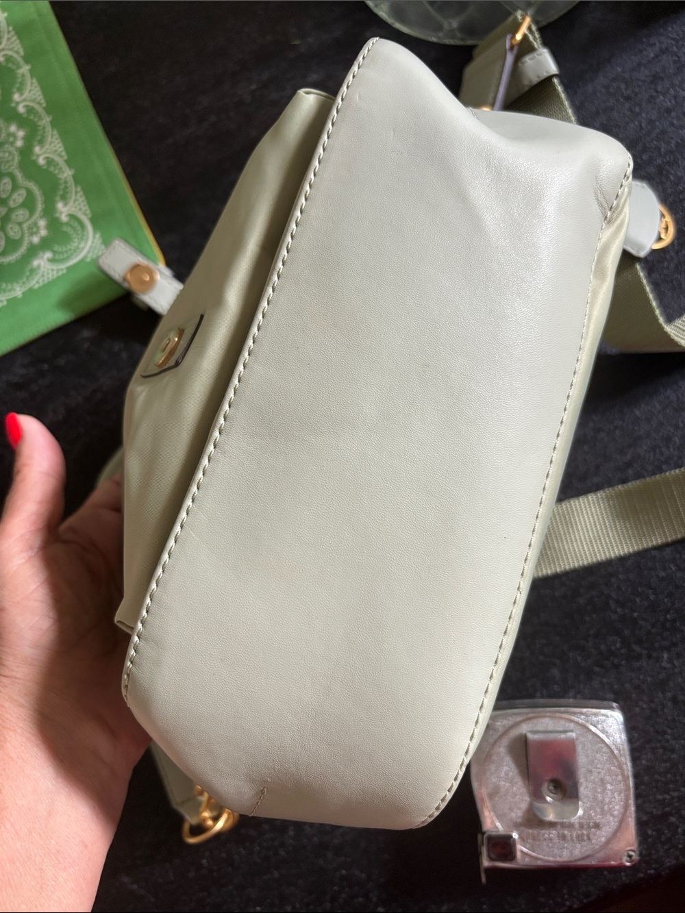 Tory Burch  nwot mint green nylon bag 10x6 - Picture 8 of 9